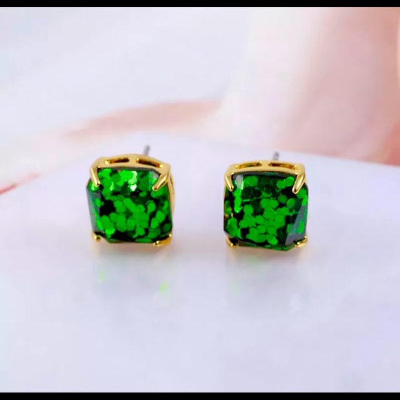 Kate Spade Sparkle Sequins Glitter Square Rhinestone Candy Color New Earrings - Picture 6 of 6